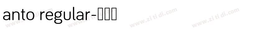 anto regular字体转换